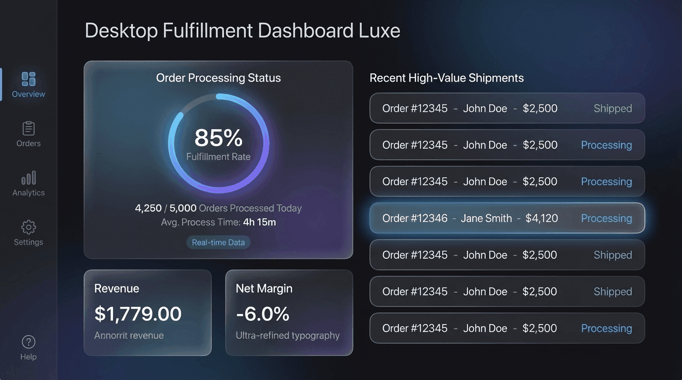 Dashboard Fulfillment & Analytics — Projet client